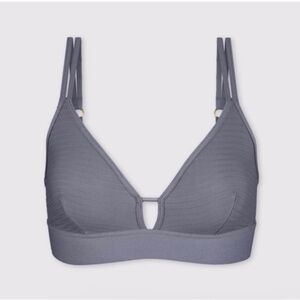 Lively gray lightly Lined mesh bralette size large